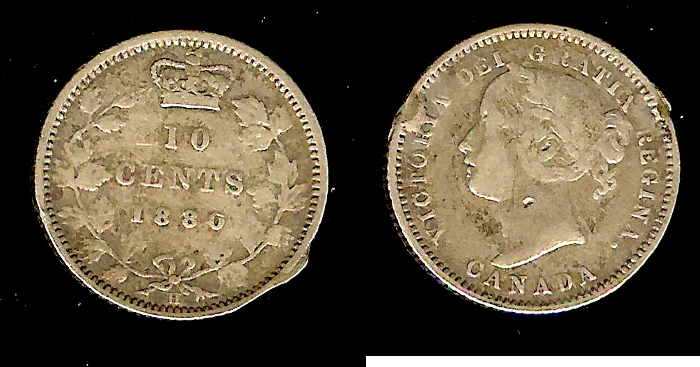 Canada 10 cents 1880 gVF